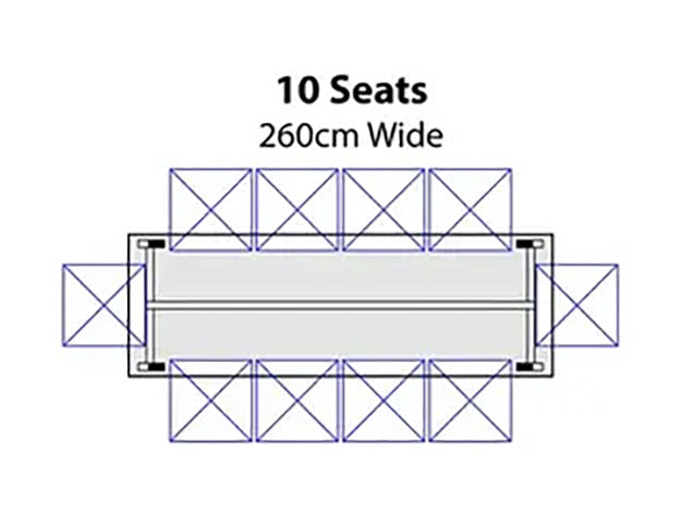 Dining Table with 10 Chairs