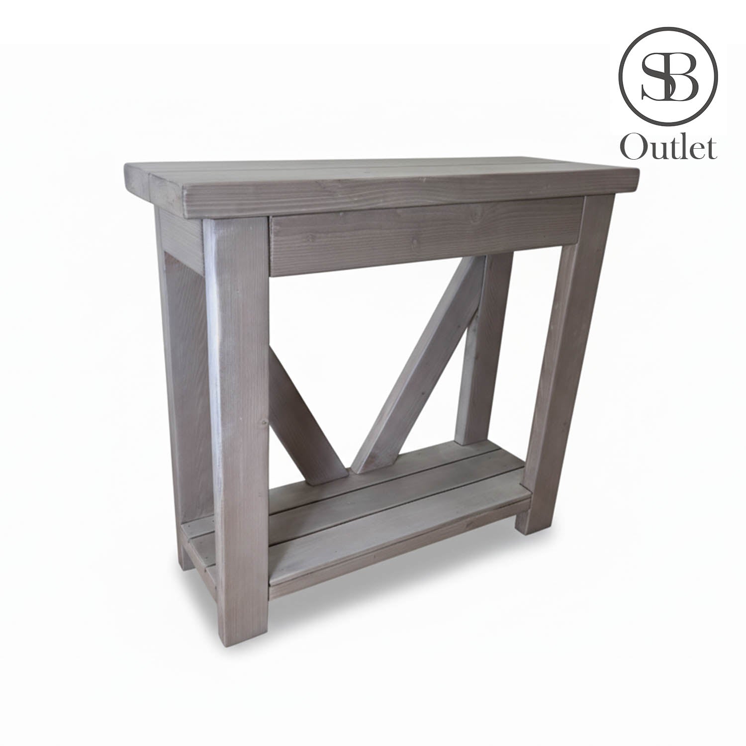 V-back Console - 90cm Long x 29cm Deep - Mink (discontinued colour)