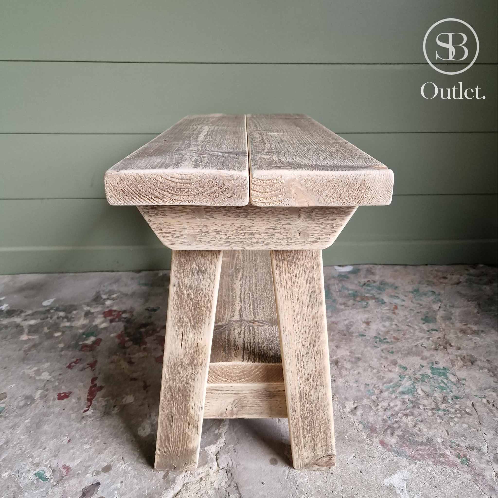Splay Bench - 70cm Long - Natural (dark)