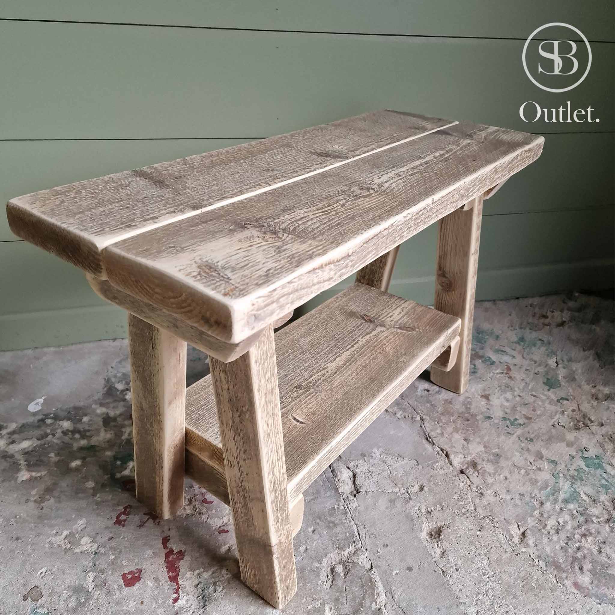 Splay Bench - 70cm Long - Natural (dark)