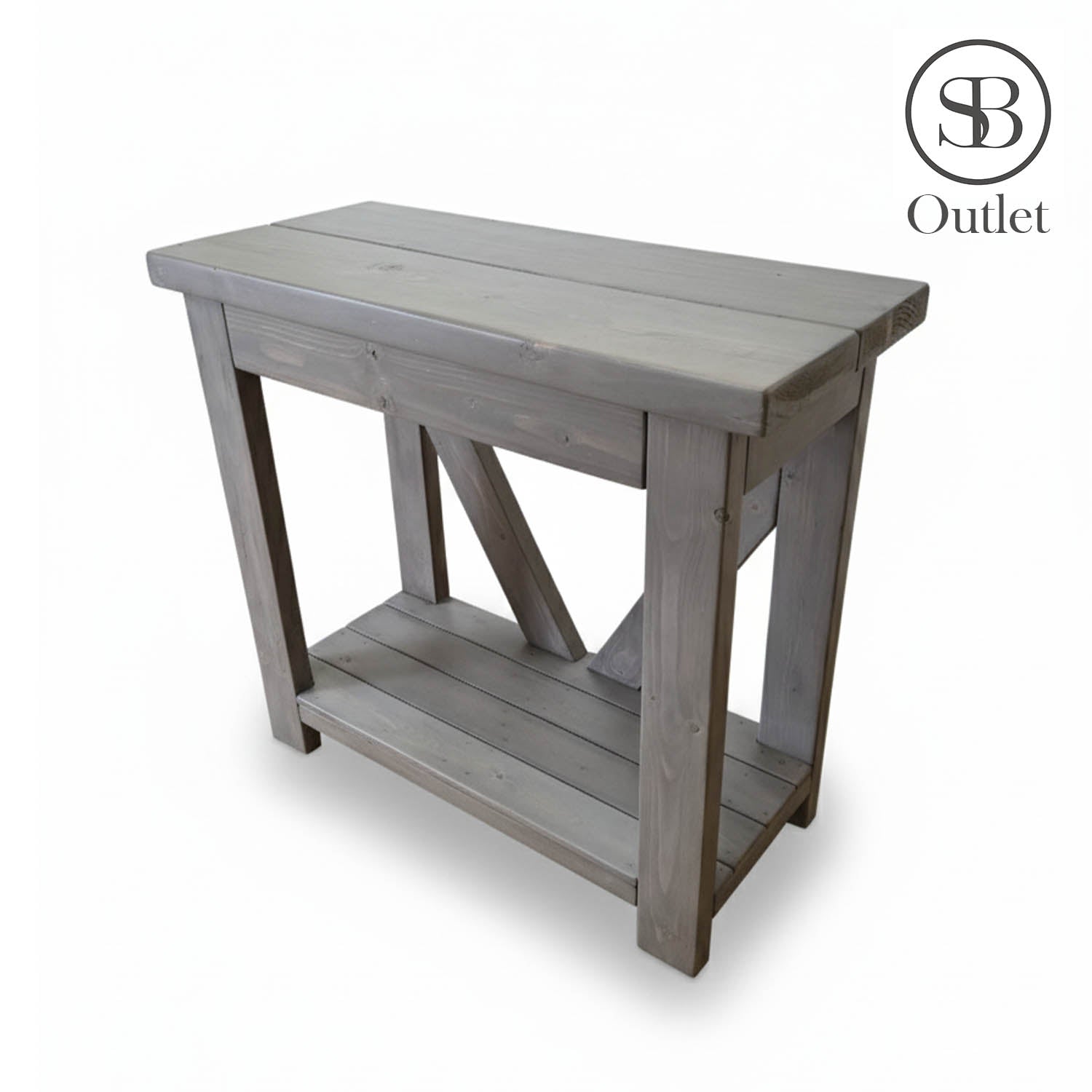 V-back Console - 90cm Long x 39cm Deep - Mink (discontinued colour)