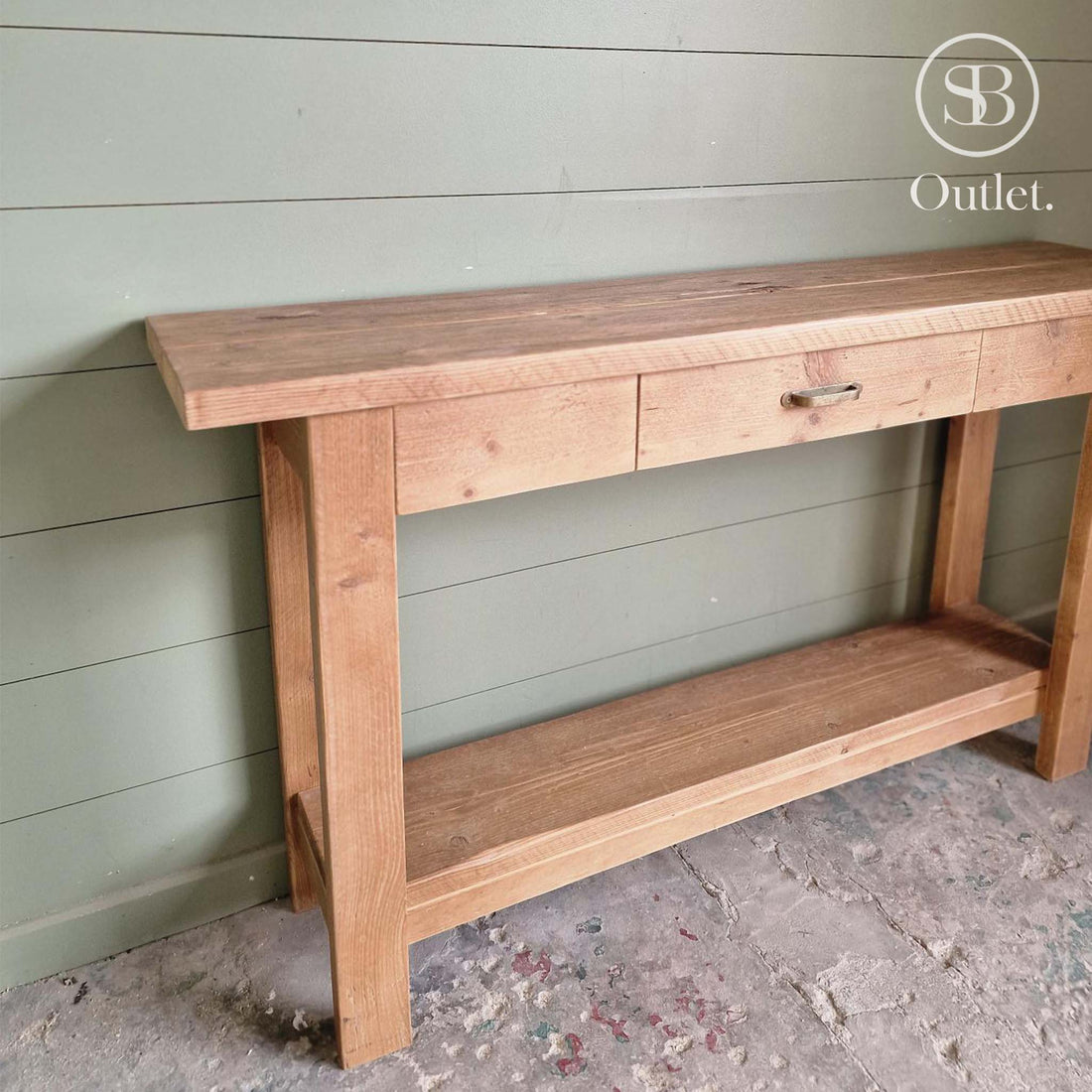 Shore Console Table - 140cm Long - Antique Oak