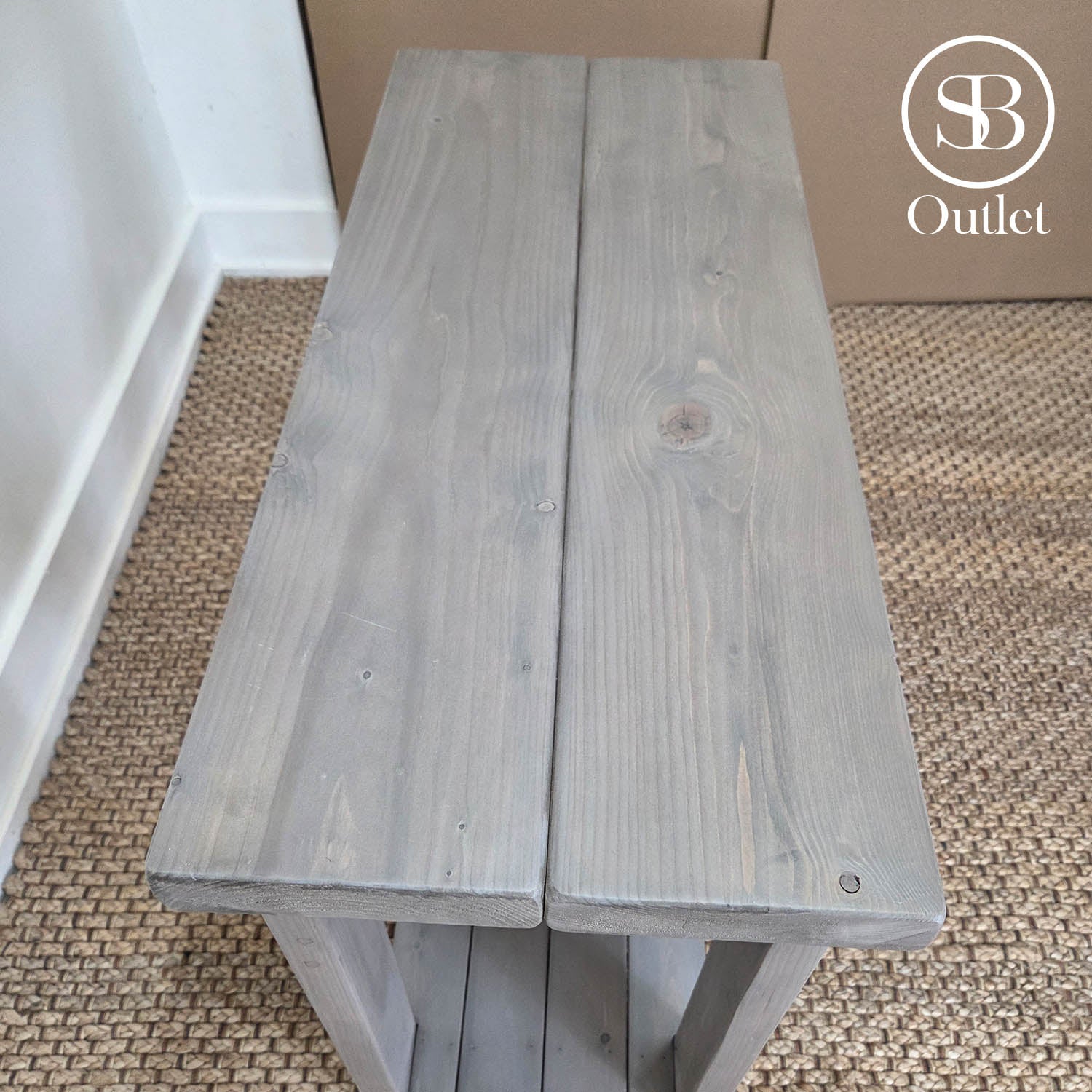 V-back Console - 90cm Long x 39cm Deep - Mink (discontinued colour)