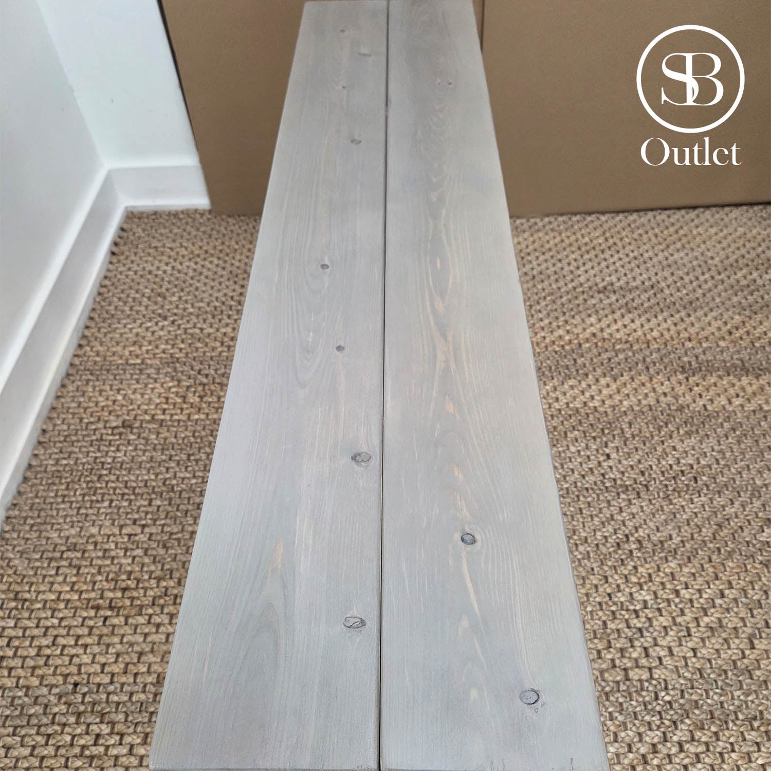 V-back Console - 120cm Long x 29cm Deep - Mink (discontinued colour)