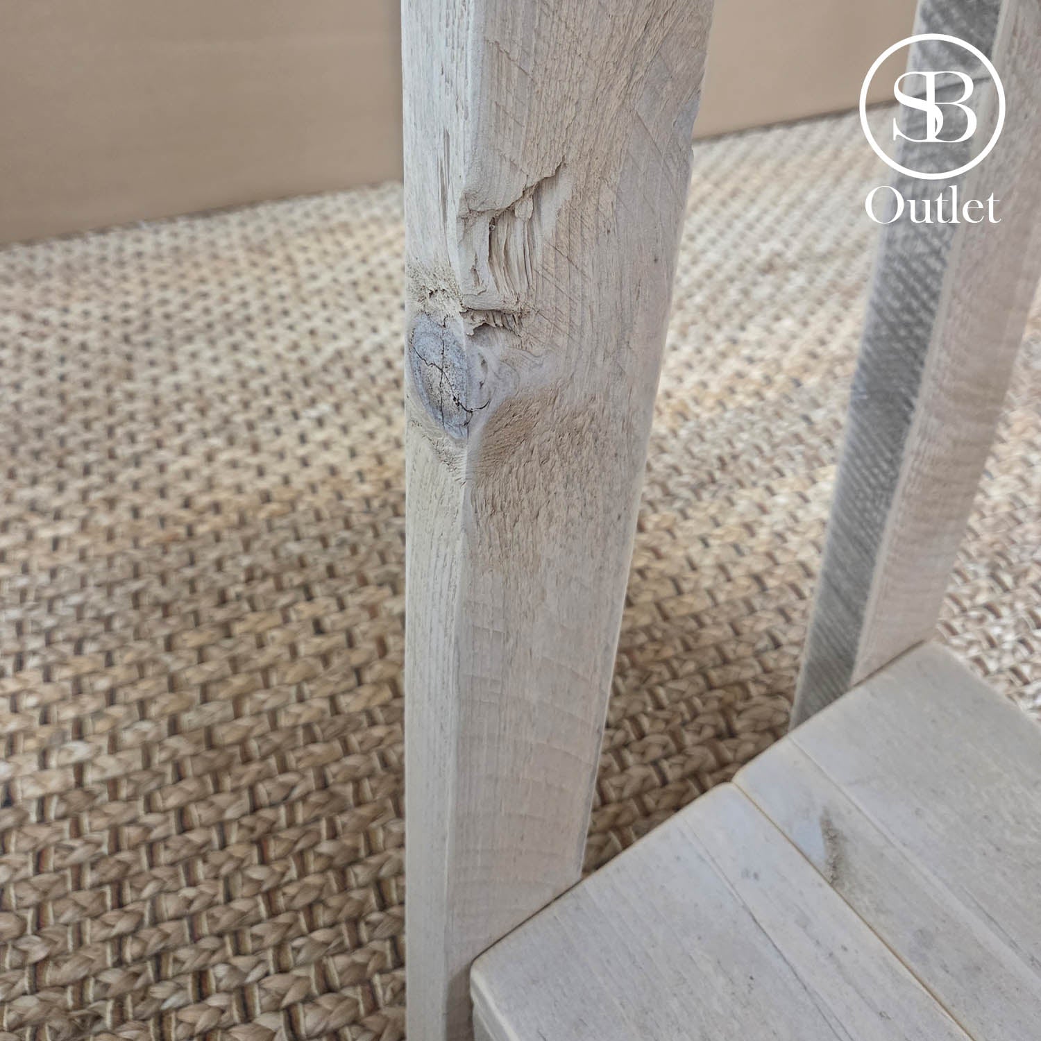 Big Splay Console Table - 150cm Long - Limed Oak