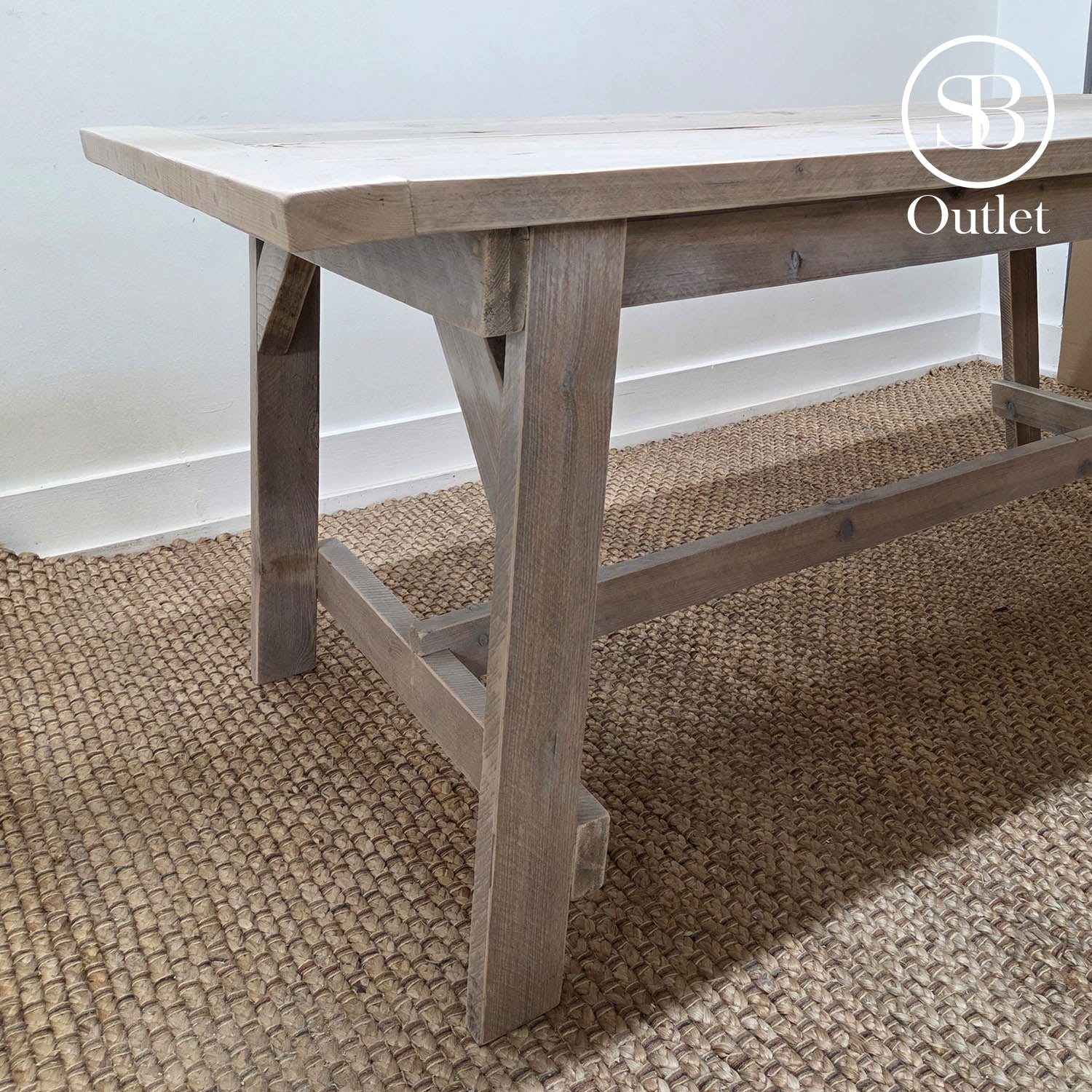 Andersson Dining Table - 180cm Long x 88cm Deep x 75cm High - Limed Oak