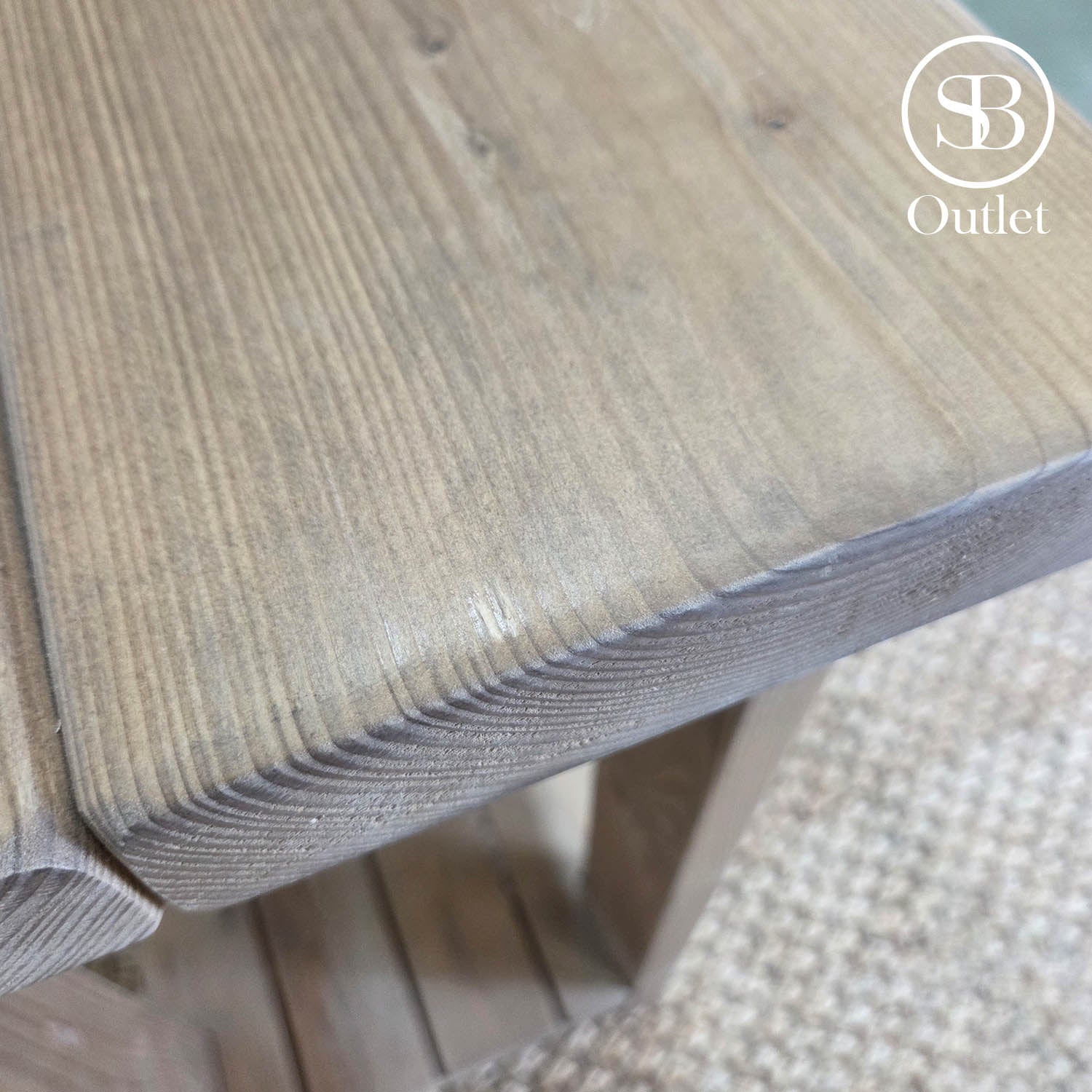 V-back Console - 130cm Long x 39cm Deep - Hazel