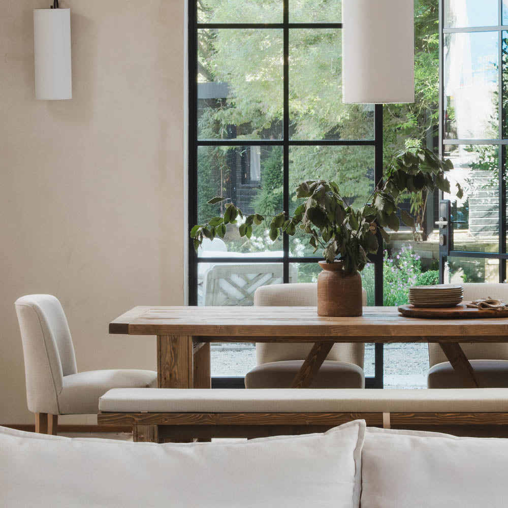 Tuft Dining Chair - Rustic Linen with Fibre Guard