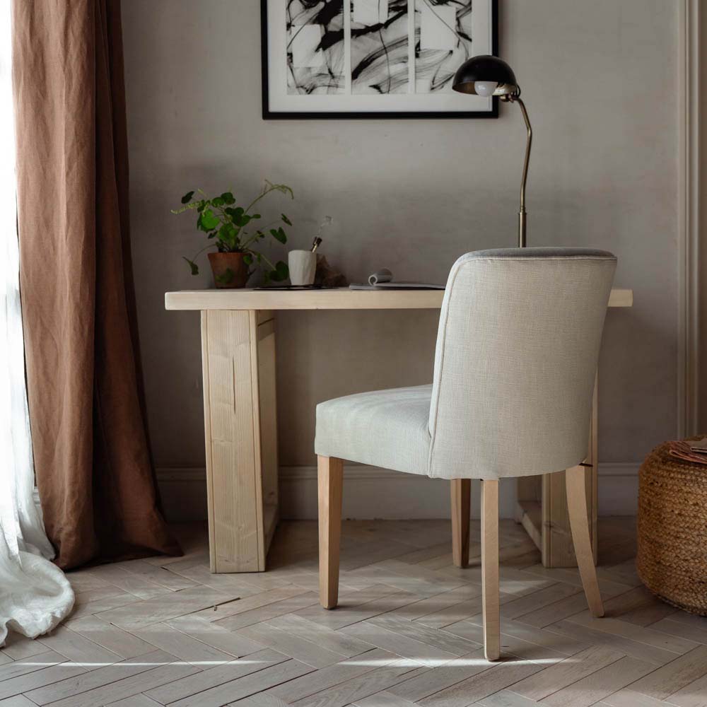 Tuft Dining Chair - Rustic Linen with Fibre Guard