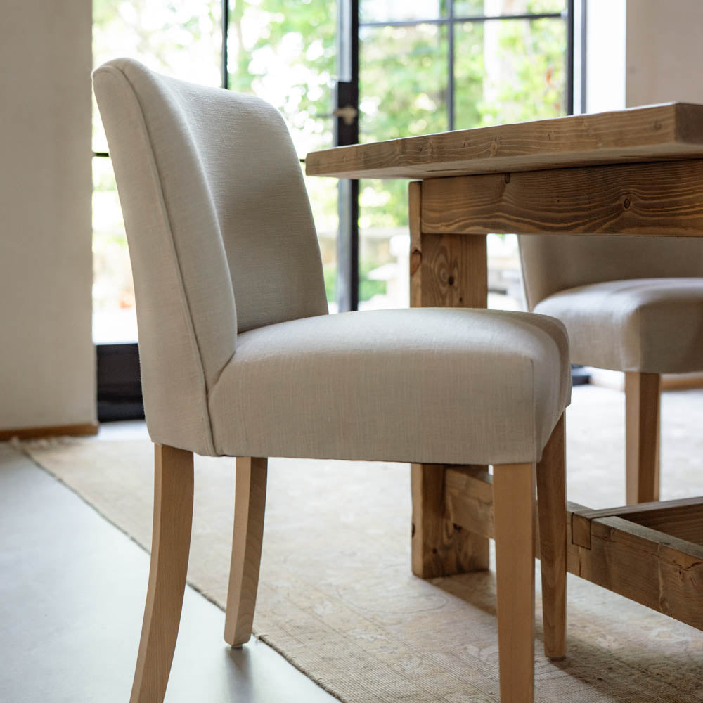 Tuft Dining Chair - Rustic Linen with Fibre Guard