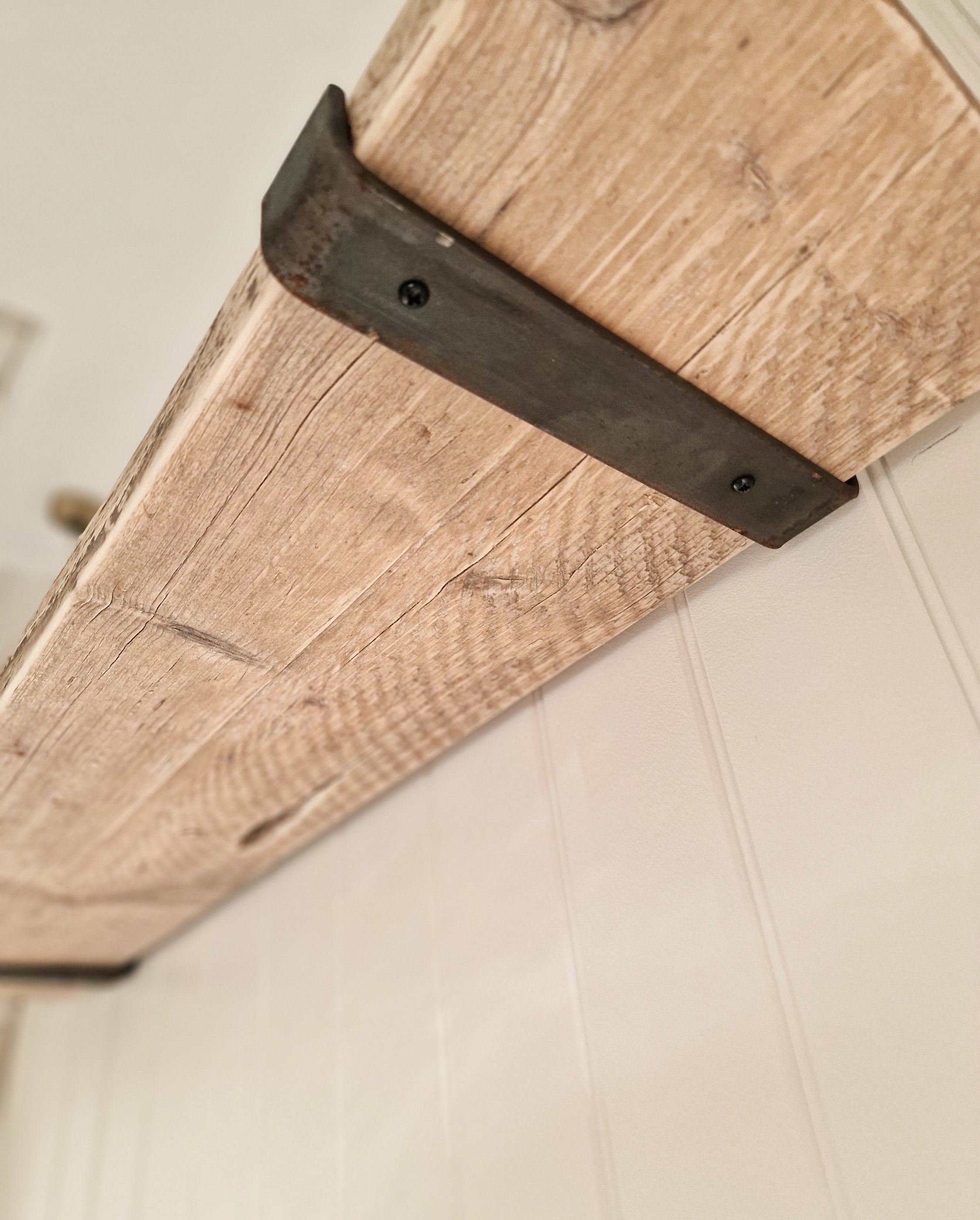 Reclaimed wood shelves (no brackets)