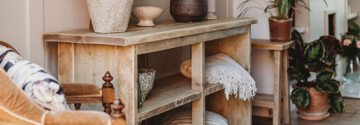 Reclaimed wood furniture from Still and Bloom