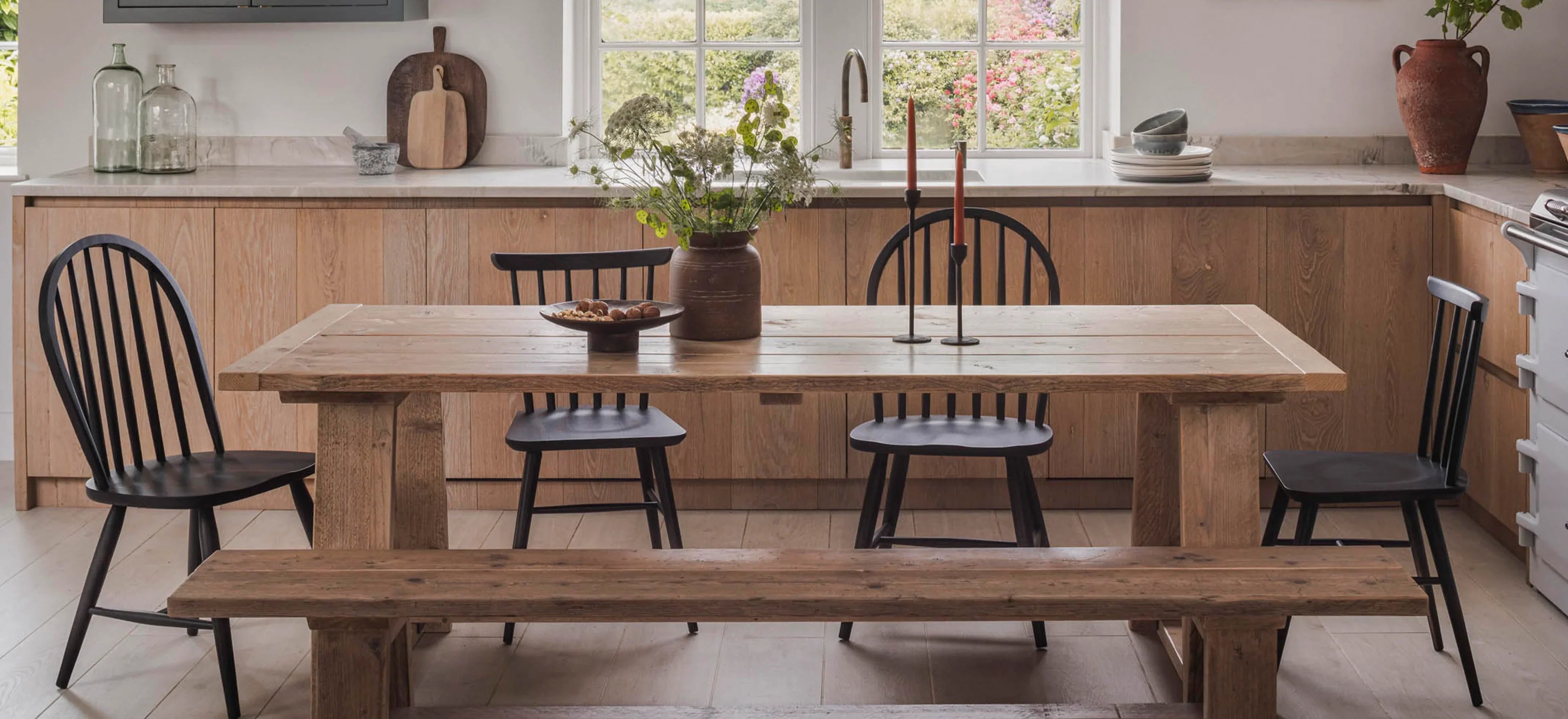 Wooden dining tables handmade by Still and Bloom