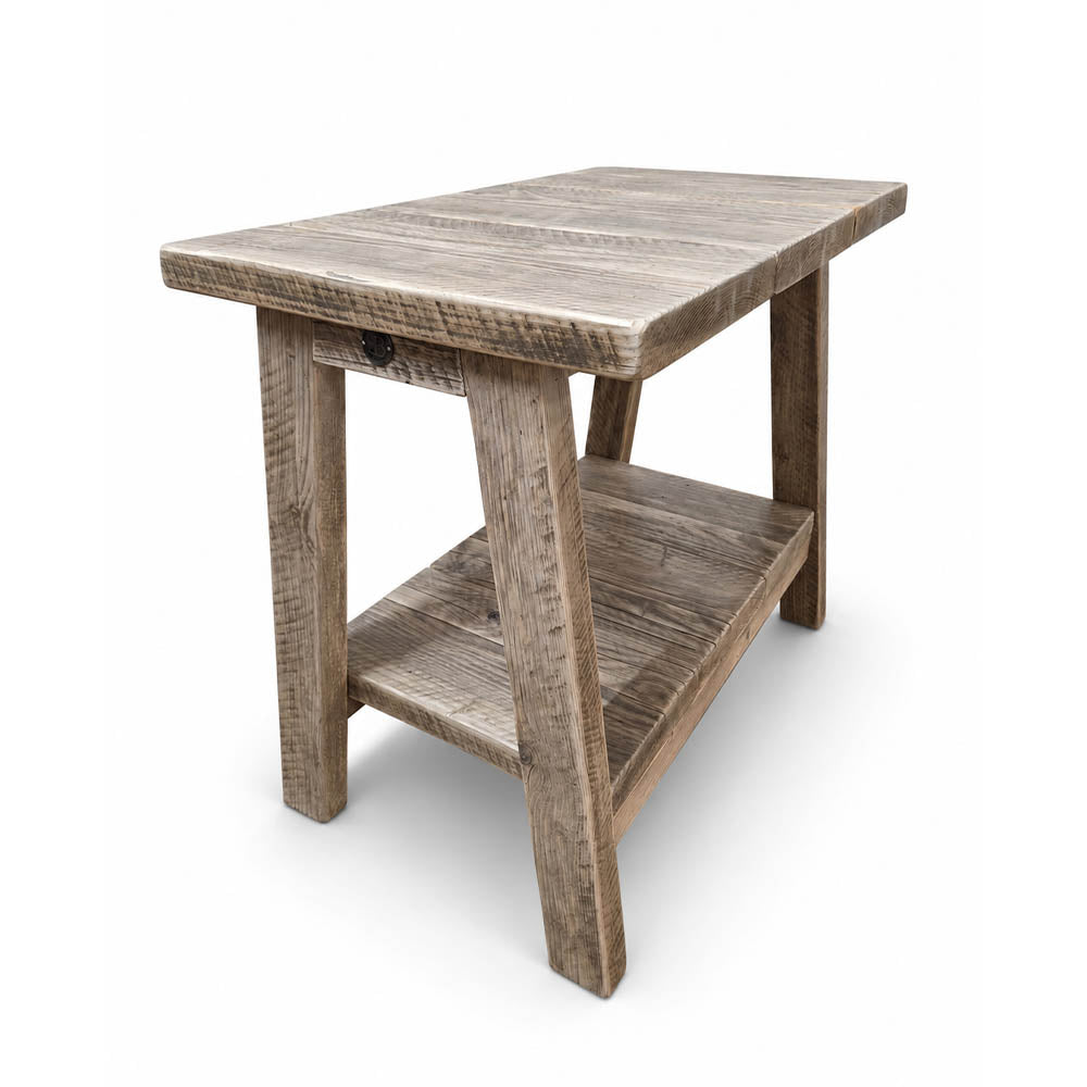 French Side Table - 40cm Wide x 64cm Deep x 57cm High - Natural