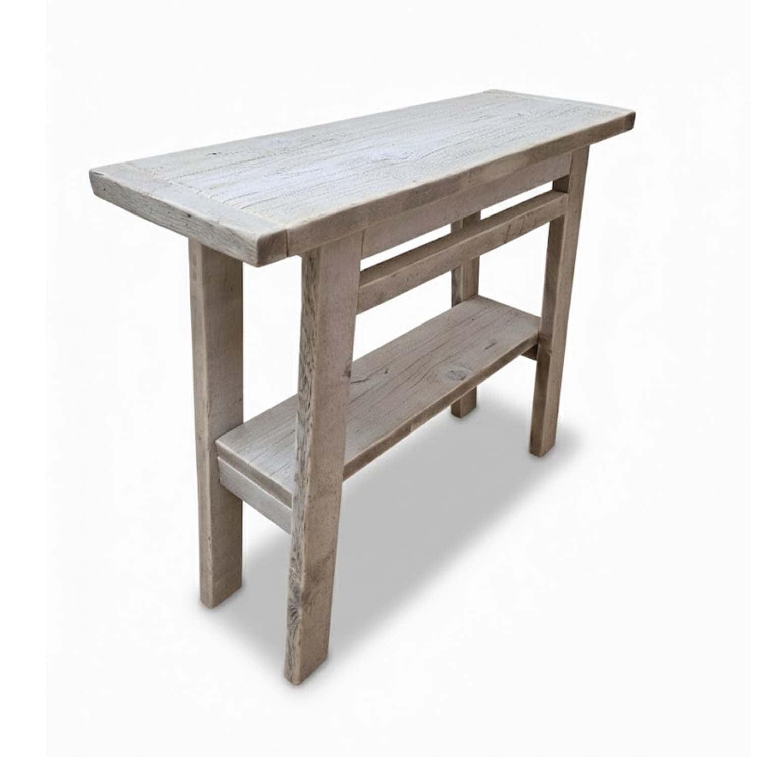 French Console - 90cm L x 32cm D - Limed Oak