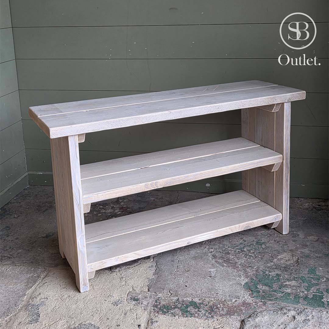 Shoe Rack - 110cm Long x 35cm Deep x 65cm High - Limed Oak