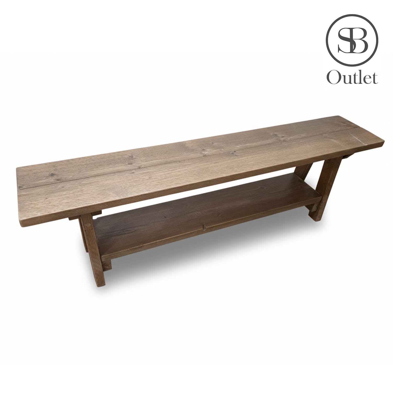 Splay Bench - 150cm Long - Antique