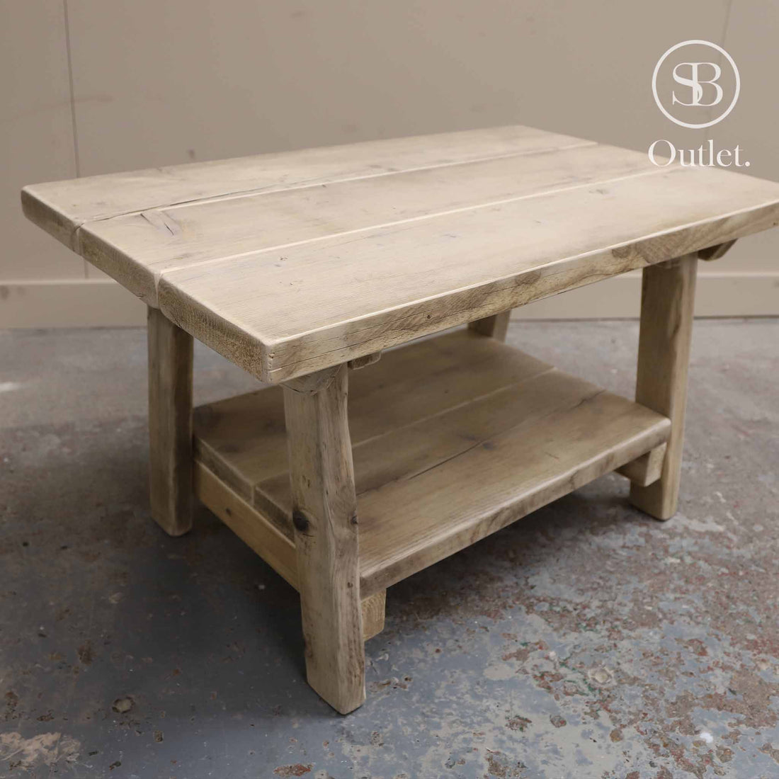 Splay Coffee Table - 80cm Long x 48cm Deep - Natural