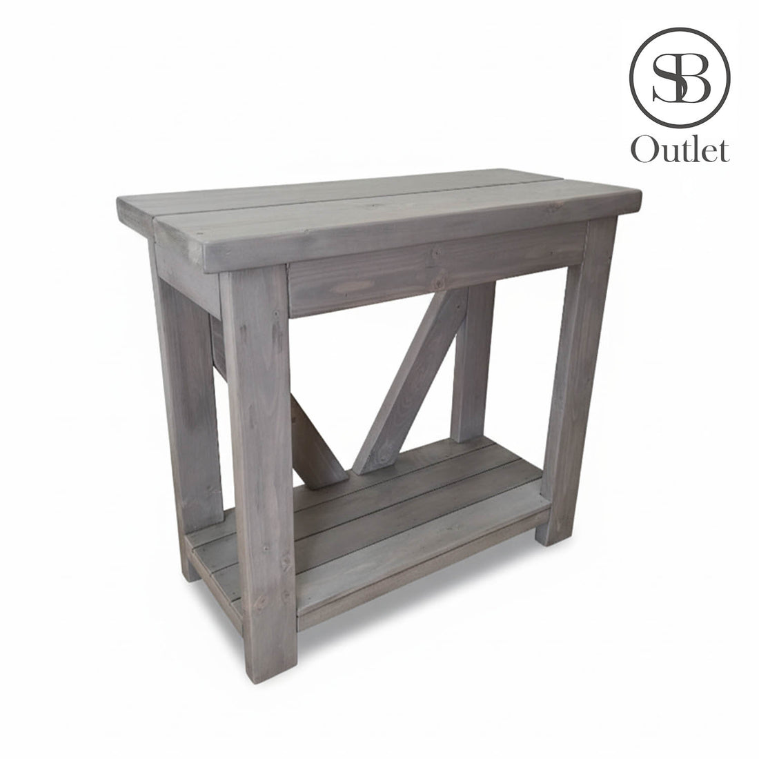 V-back Console - 90cm Long x 39cm Deep - Mink (discontinued colour)