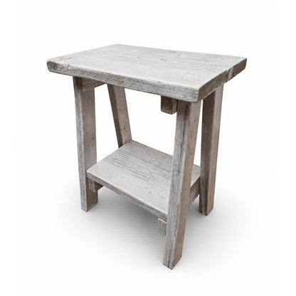 Splay Side Table - 60cm High - Limed Oak