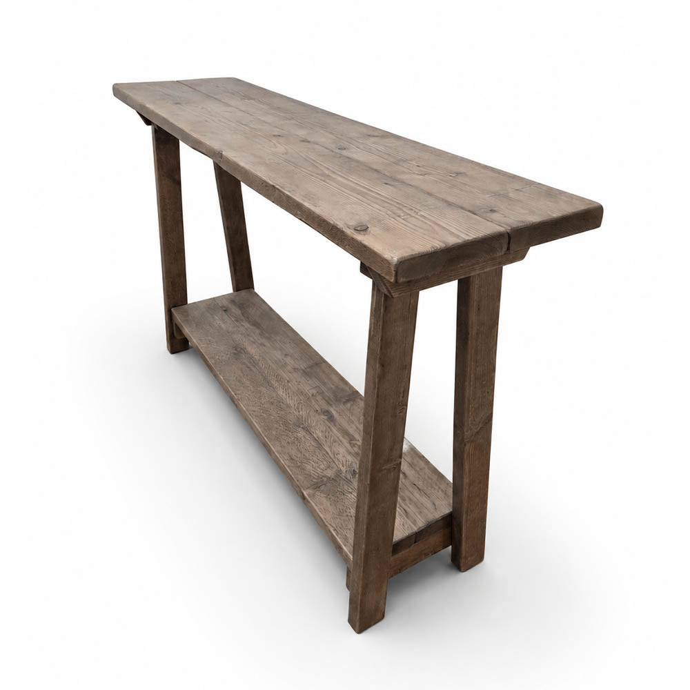 Splay Console Table - 150cm Long x 38cm Deep x 85cm High - Antique