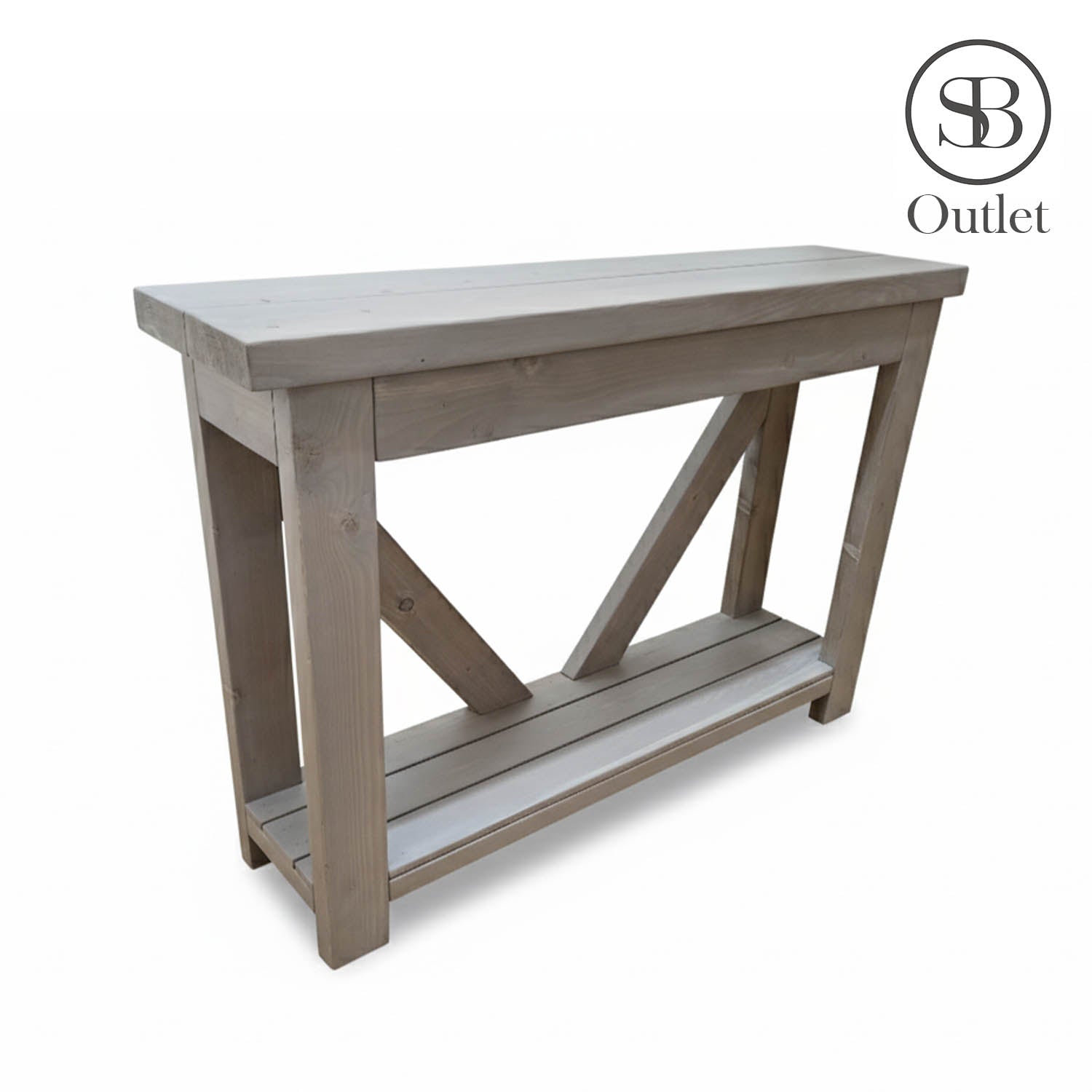 V-back Console - 120cm Long x 29cm Deep - Mink (discontinued colour)