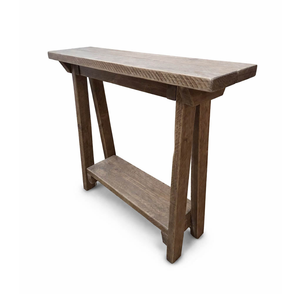Splay Console Table - 90cm Long x 24cm Deep x 75cm High - Antique