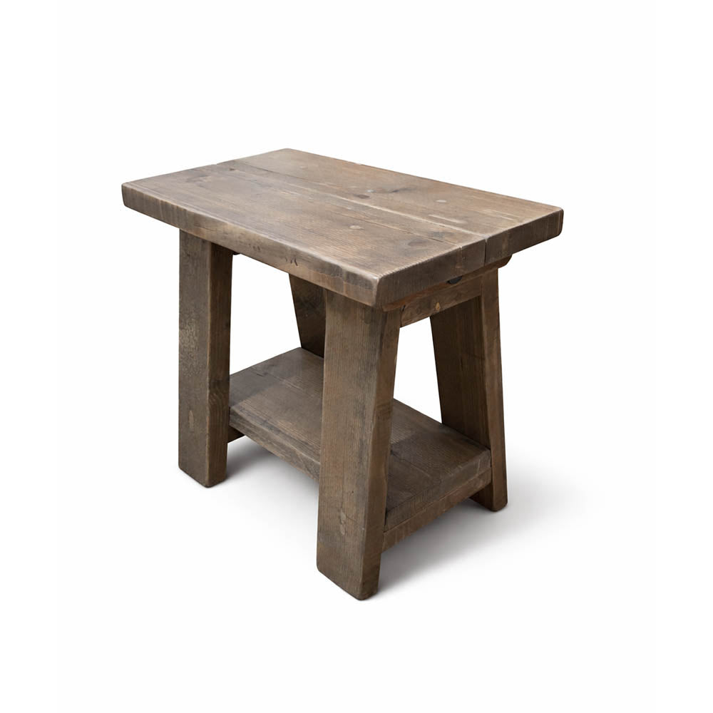 Barn Side Table - 50cm High - Antique