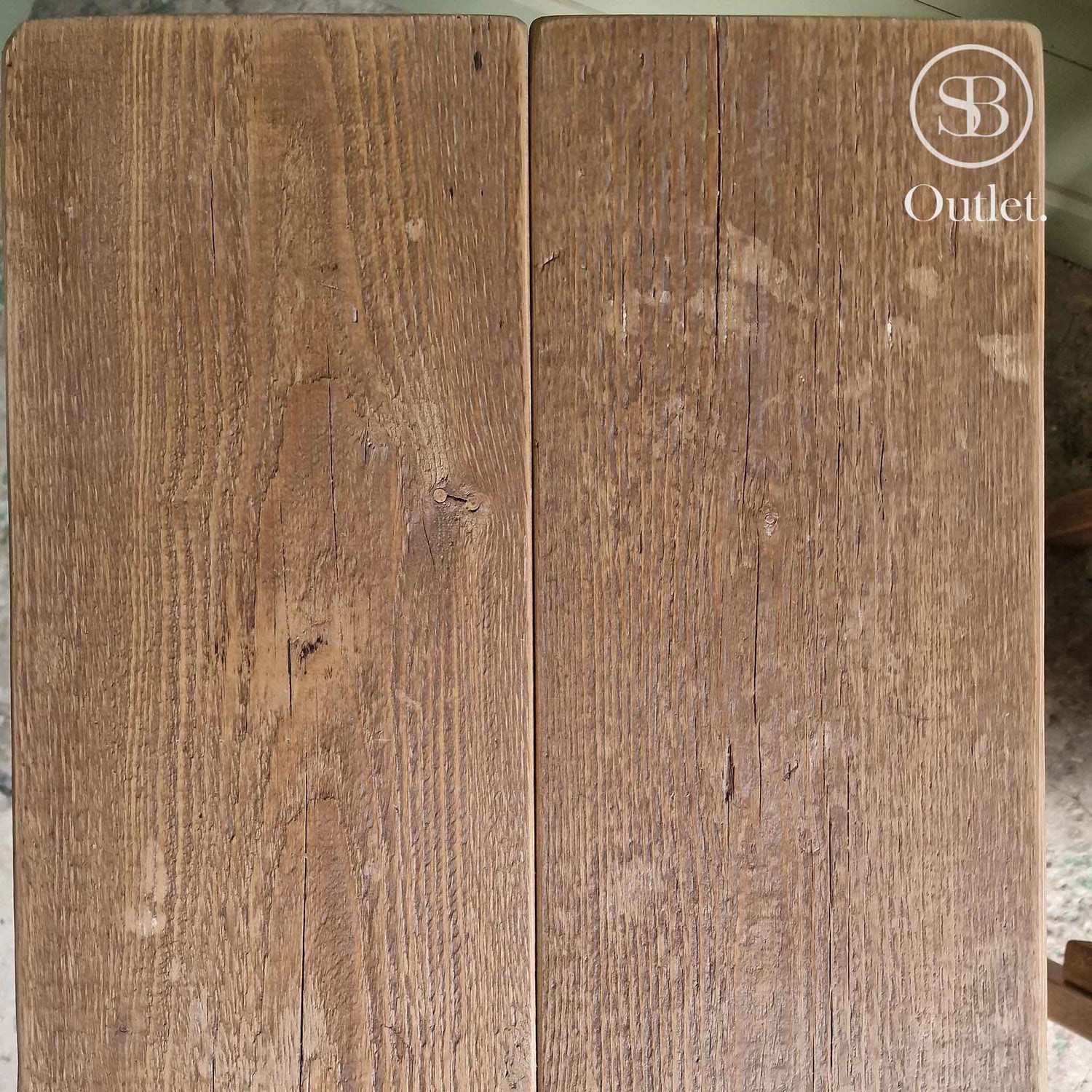Pair of Splay Side Tables - 60cm High - Antique Oak