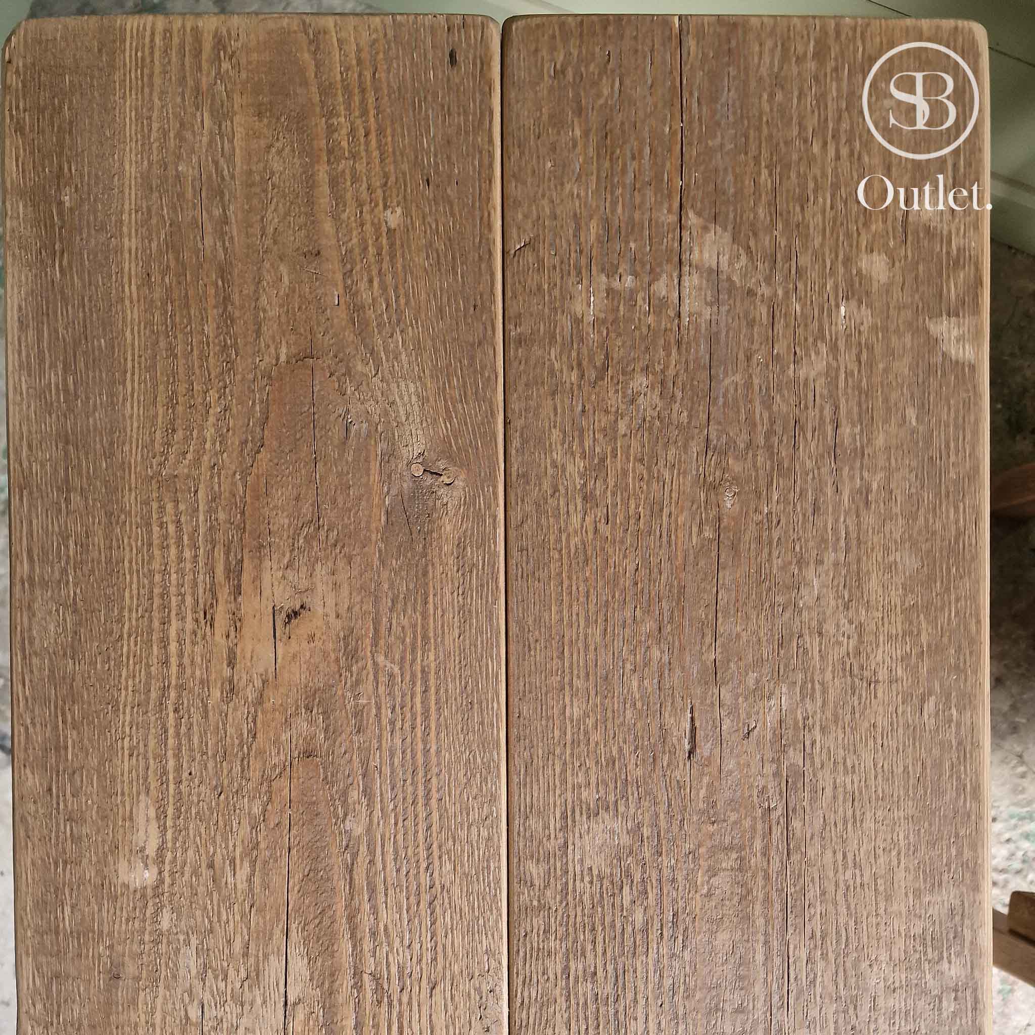 Pair of Splay Side Tables - 60cm High - Antique Oak