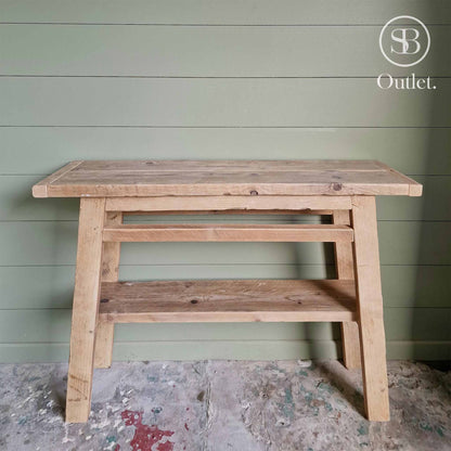 French Console Table - 110cm Long - Antique Oak (very Light)