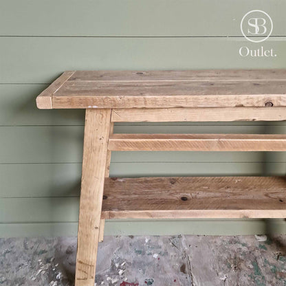 French Console Table - 110cm Long - Antique Oak (very Light)