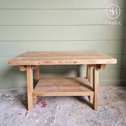 Splay Coffee Table - 80cm Long x 54cm Deep - Antique Oak (very light)