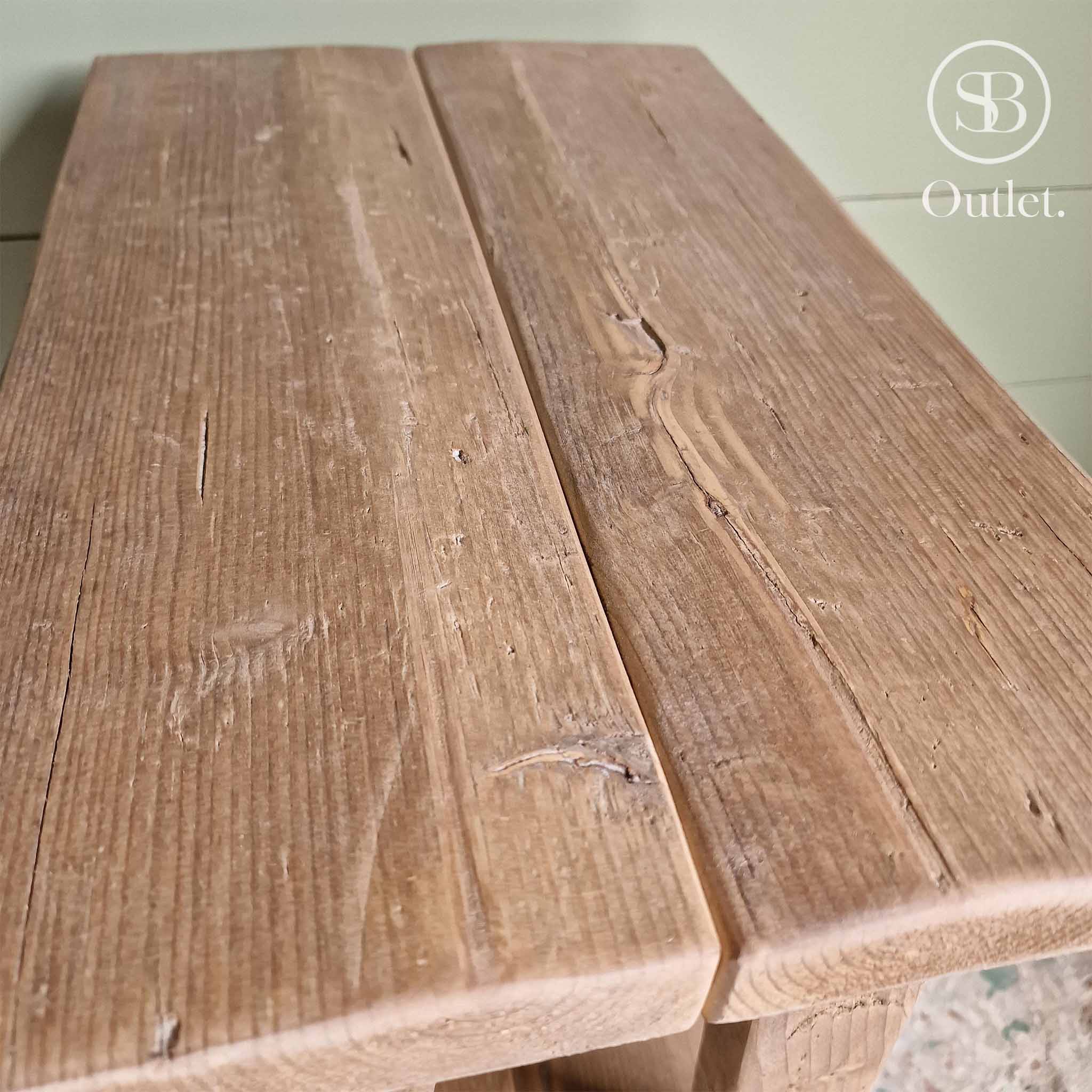 Splay Side Table - 70cm High - Antique Oak