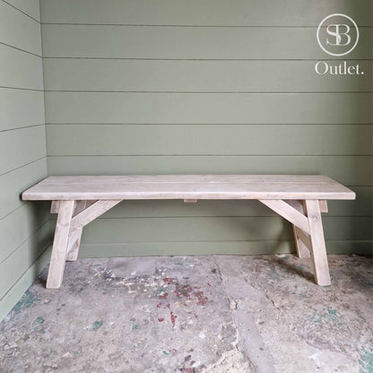 Trestle Bench - 150cm Long - Limed Oak