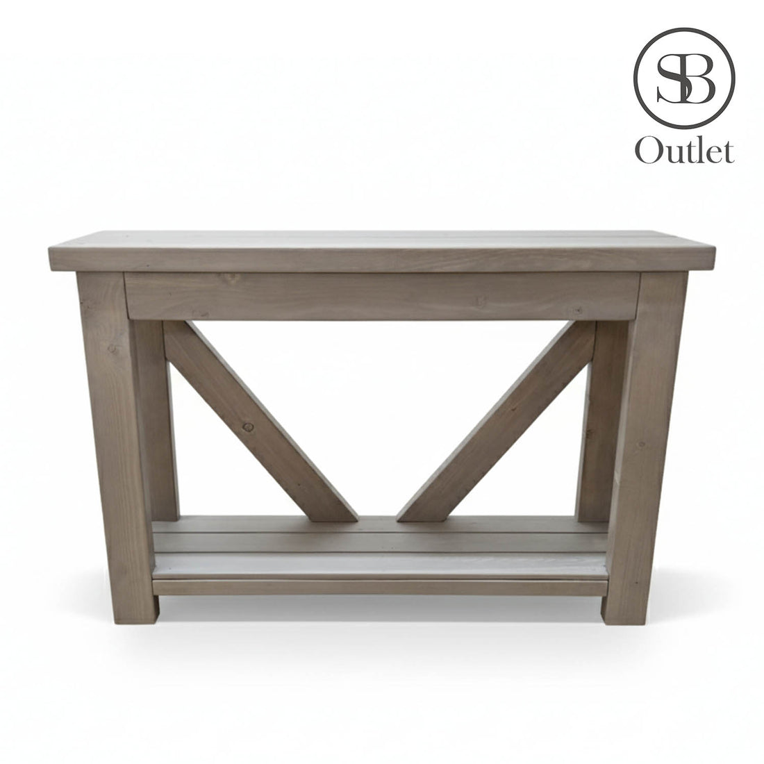 V-back Console - 120cm Long x 29cm Deep - Mink (discontinued colour)