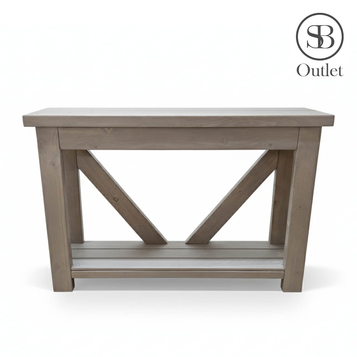 V-back Console - 120cm Long x 29cm Deep - Mink (discontinued colour)