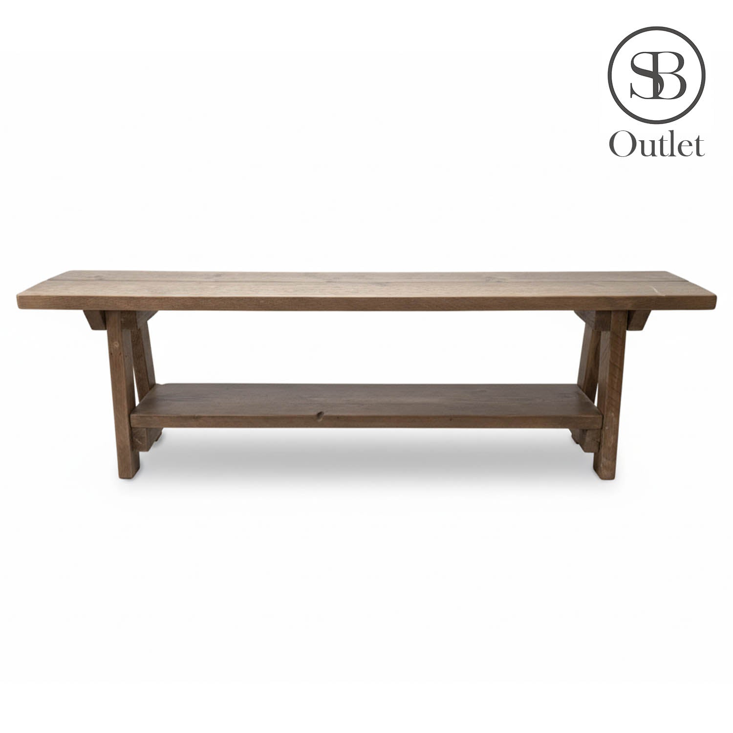 Splay Bench - 150cm Long - Antique