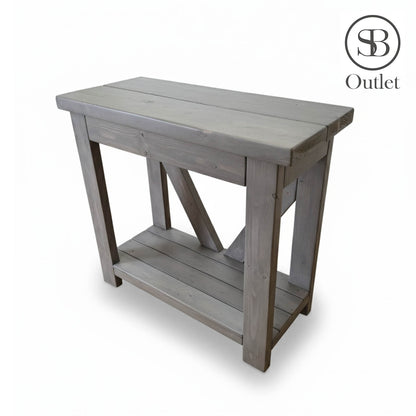 V-back Console - 90cm Long x 39cm Deep - Mink (discontinued colour)