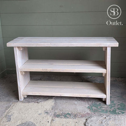 Shoe Rack - 110cm Long x 35cm Deep x 65cm High - Limed Oak