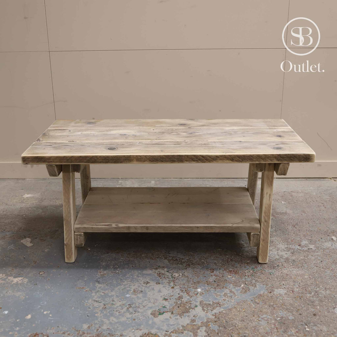 Splay Coffee Table - 100cm Long x 50cm Deep - Natural
