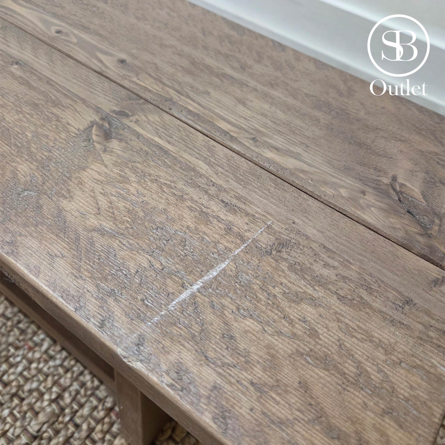 Splay Bench - 150cm Long - Antique