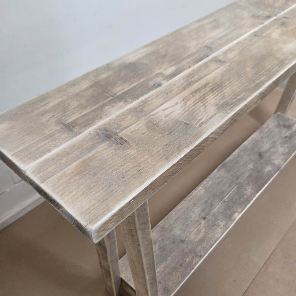 Splay Console Table - 150cm Long x 28cm Deep x 85cm High - Natural