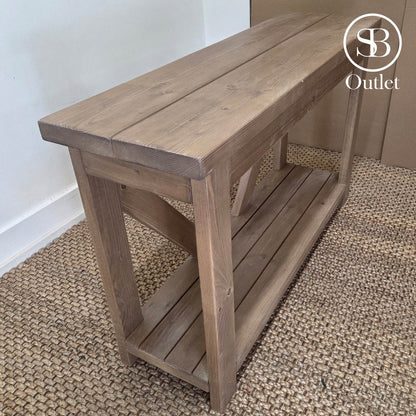 V-back Console - 130cm Long x 39cm Deep - Hazel