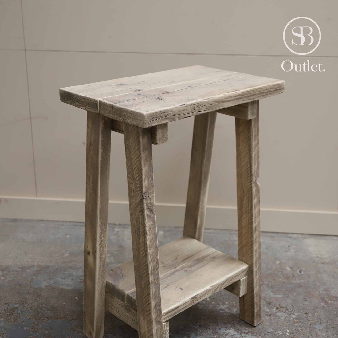 Splay Side Table - 74cm High - Natural