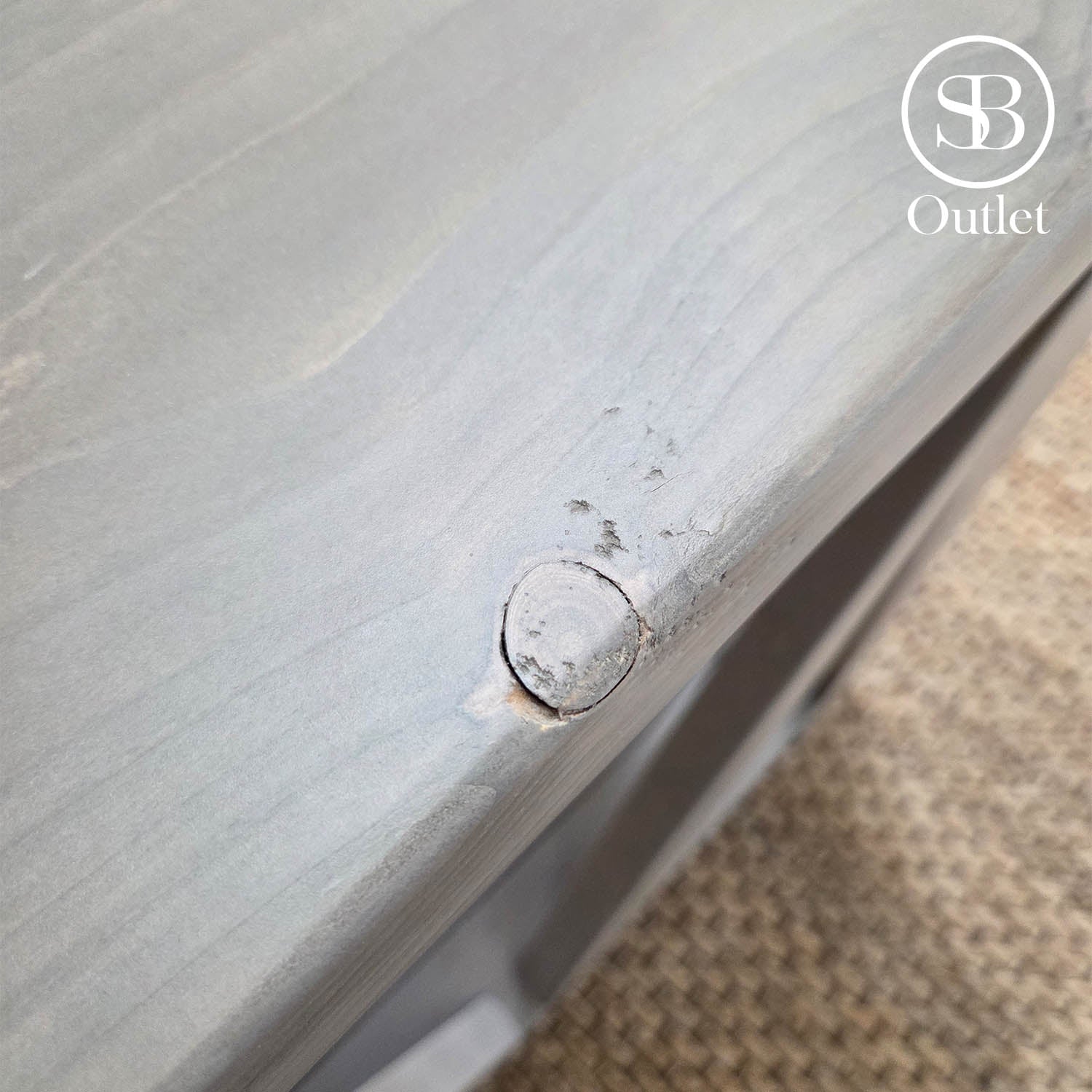 V-back Console - 90cm Long x 39cm Deep - Mink (discontinued colour)