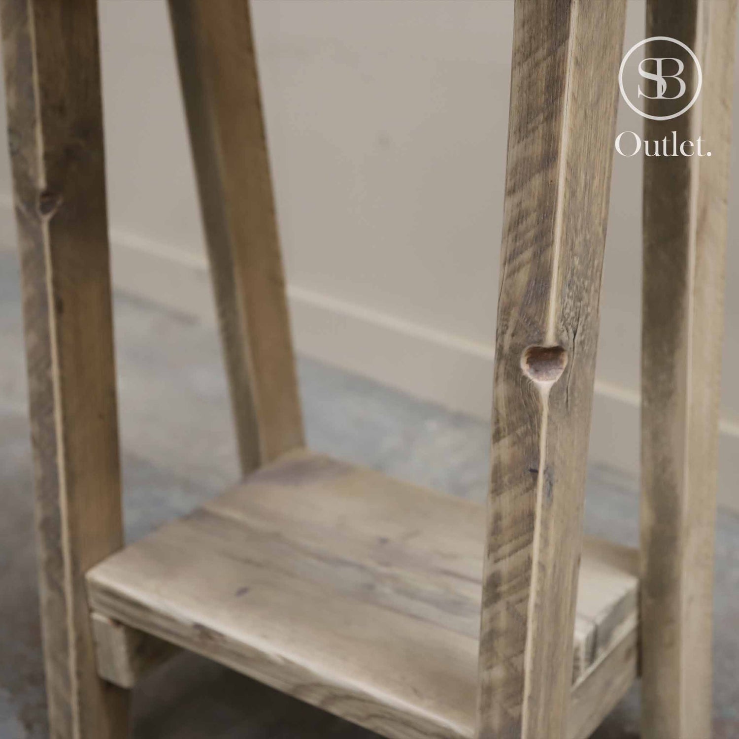 Splay Side Table - 74cm High - Natural