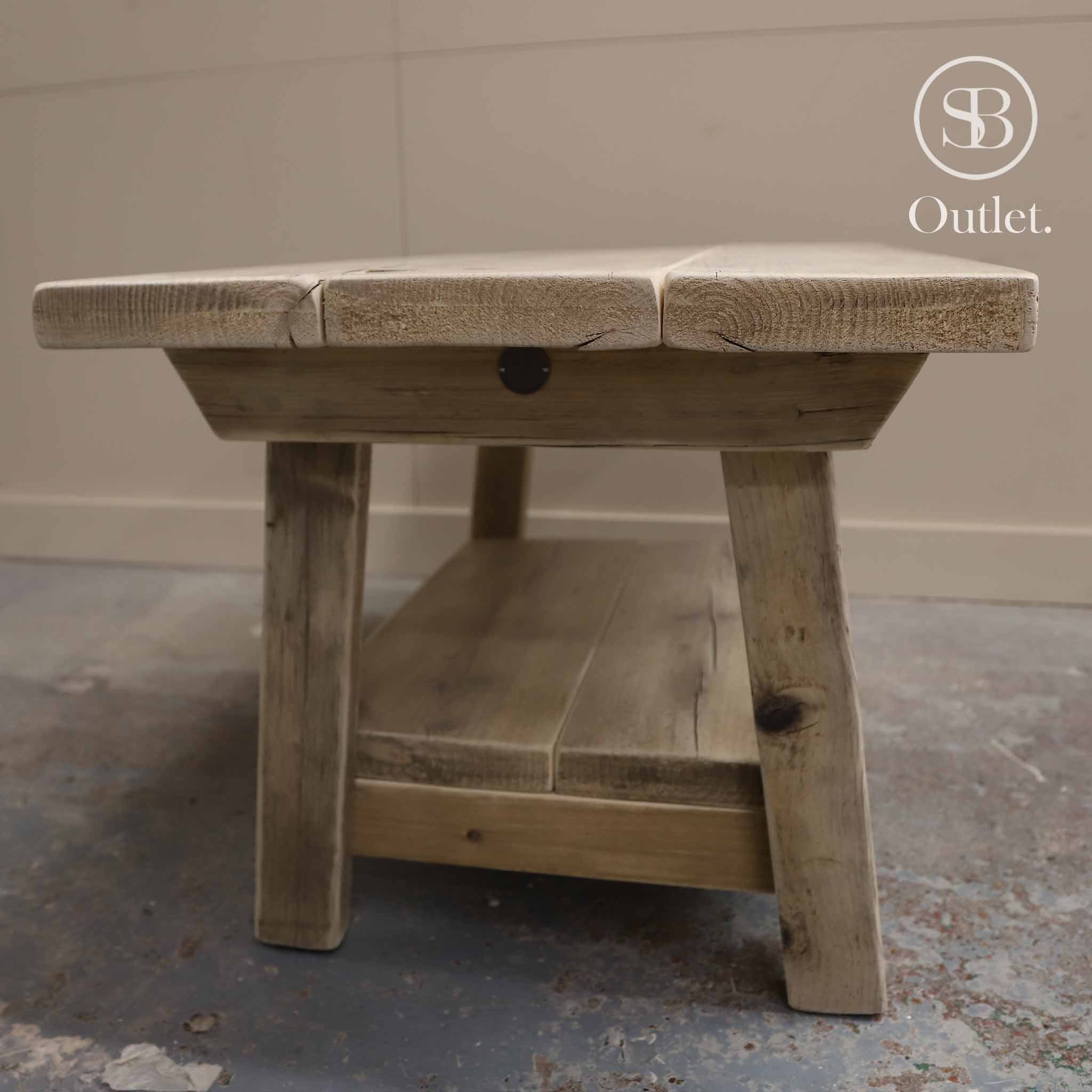 Splay Coffee Table - 80cm Long x 48cm Deep - Natural