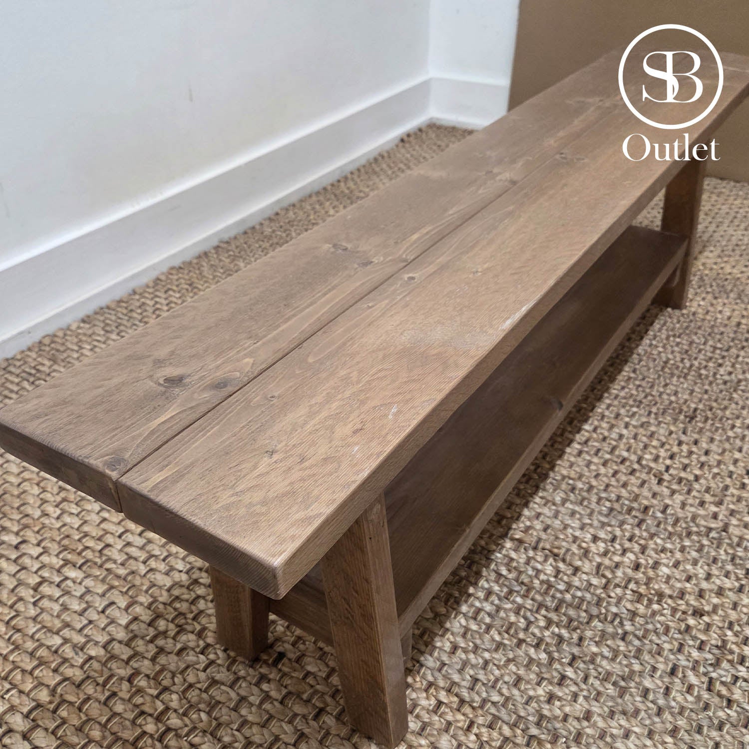 Splay Bench - 150cm Long - Antique