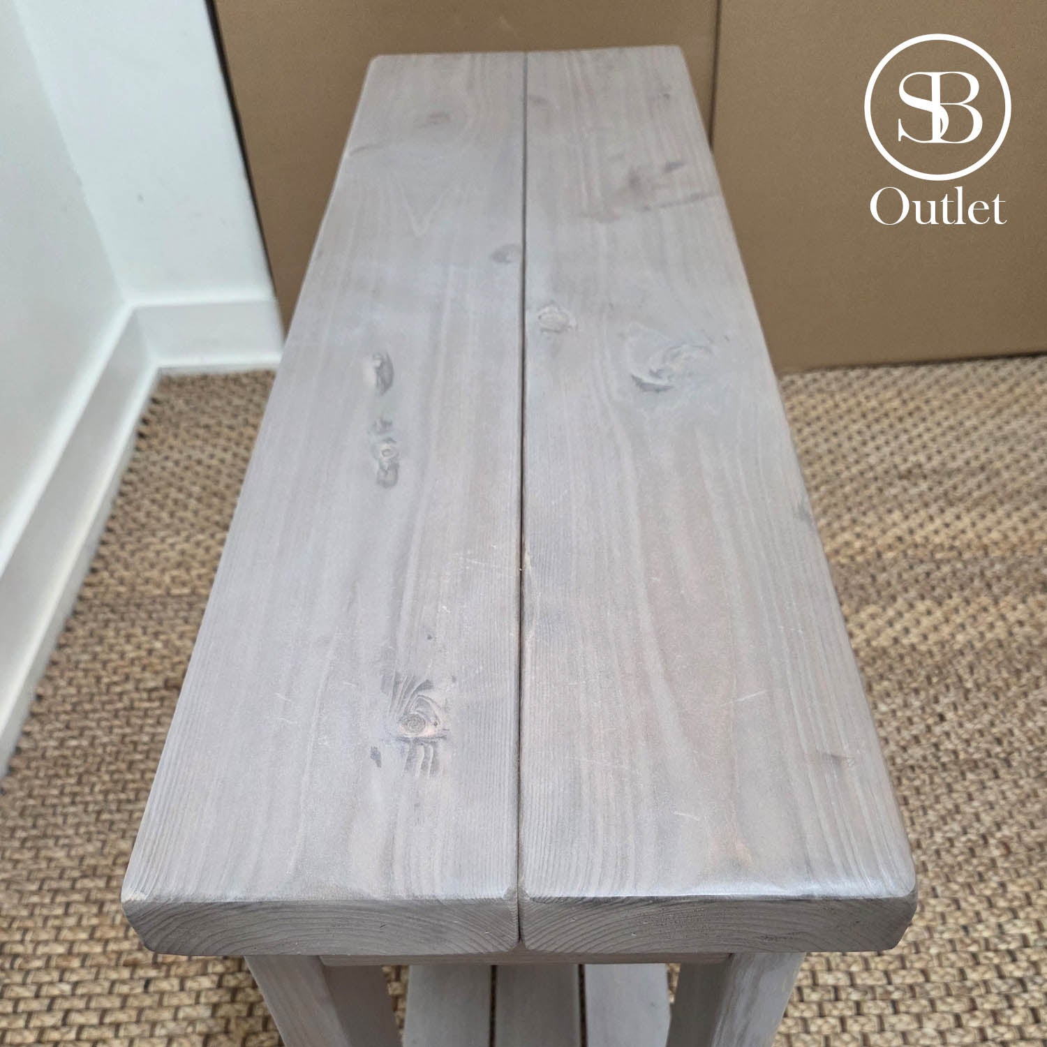 V-back Console - 90cm Long x 29cm Deep - Mink (discontinued colour)